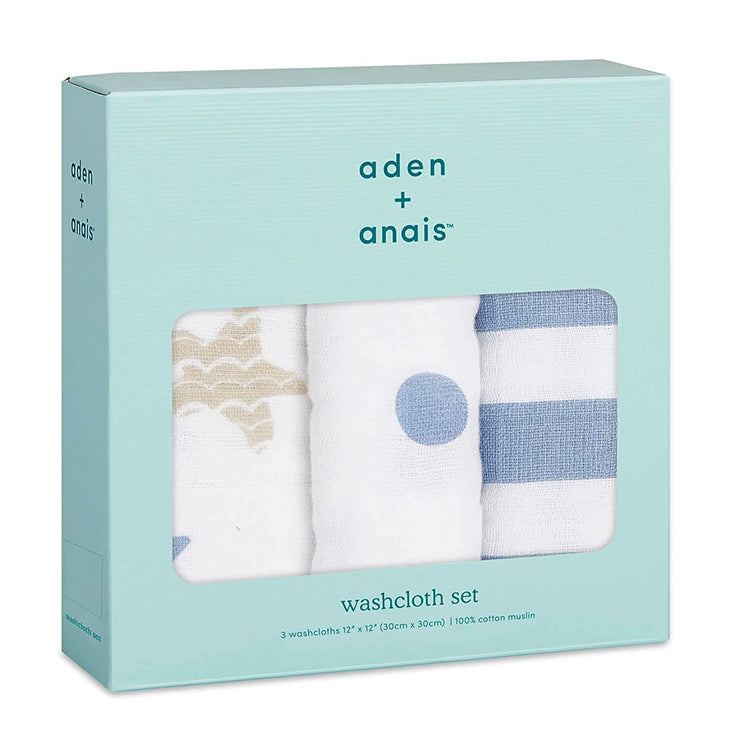 エイデン＆アネイ aden&anais ウォッシュクロス 3枚セット ループタオル ループ付タオル