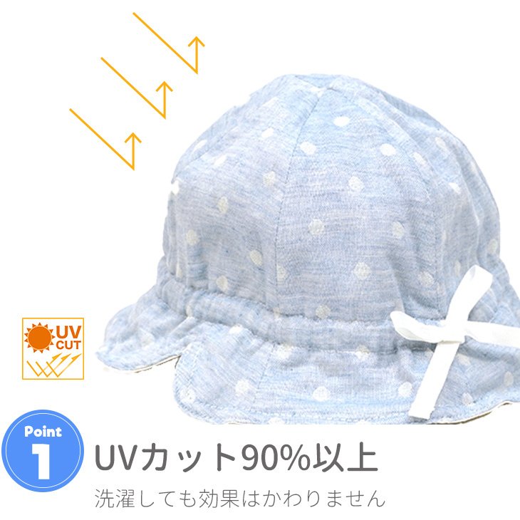 アンファン かぼちゃハット ベビー用帽子 紫外線対策 UVカット リバーシブル
